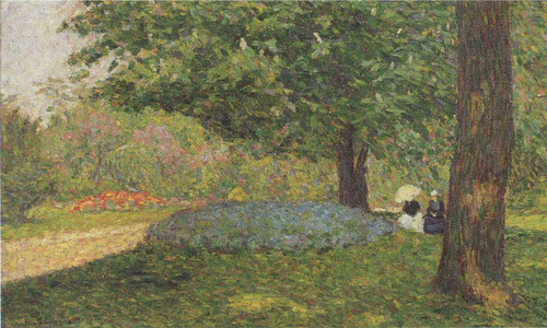 Conversation In The Park By Henri Lebasque By Henri Lebasque