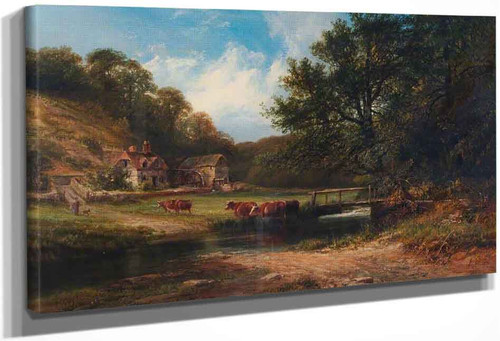 Cotehele Mill On The Tamar By George Vicat Cole