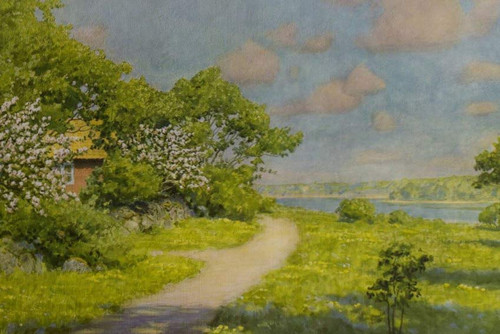 Cottage With Fruit Trees2 By Johan Krouthen
