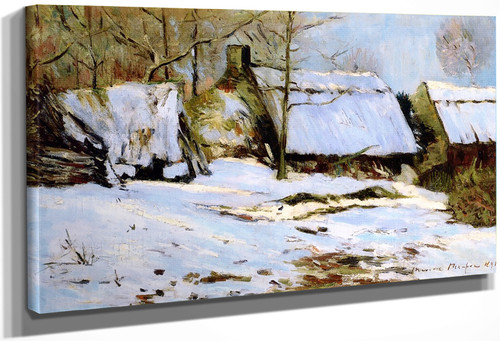 Cottages In The Snow By Maxime Maufra By Maxime Maufra