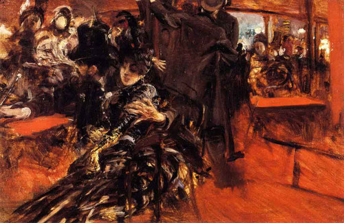 Couple In A Cafe By Giovanni Boldini By Giovanni Boldini