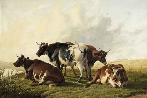 Cows By Thomas Sidney Cooper By Thomas Sidney Cooper