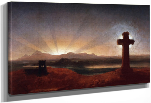 Cross At Sunset By Thomas Cole By Thomas Cole