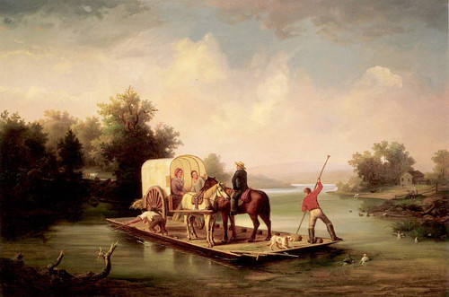 Crossing The Ferry Scene On The Pee Dee By William Tylee Ranney