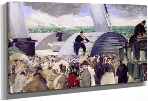 Departure Of The Folkstone Boat The Large Study By Edouard Manet