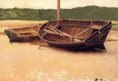 Dories On A Beach By Dennis Miller Bunker