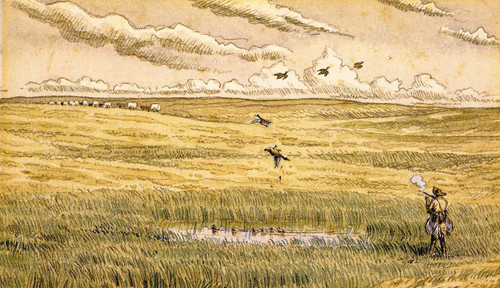 Duck Shooting Near Oak Lake, Manitiba By William George Richardson Hind