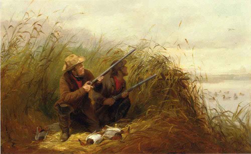 Duck Shooting With Decoys By Arthur Fitzwilliam Tait