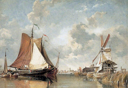 Dutch Saw Mill And Shipping On The Zuyder Zee By Edward William Cooke, R.A. Dutch Saw Mill And Shipping On The Zuyder Zee By Edward William Cooke, R.A.