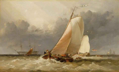 Dutch Yachting On The Zuider Zee By Edward William Cooke, R.A.
