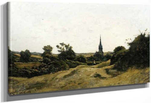 Eglise De St Prive, Yonne By Henri Joseph Harpignies, Aka Henri Harpignies