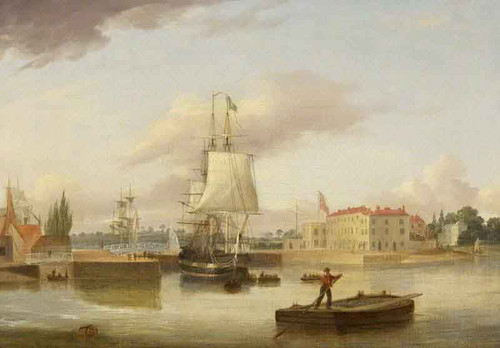 Entrance To Cumberland Basin, Hotwells, Bristol By James Baker Pyne Entrance To Cumberland Basin, Hotwells, Bristol By James Baker Pyne