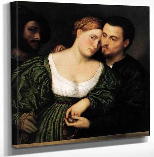 The Venetian Lovers By Paris Bordone Art Reproduction