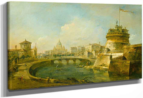 Fanciful View Of The Castel Sant'angelo, Rome By Francesco Guardi