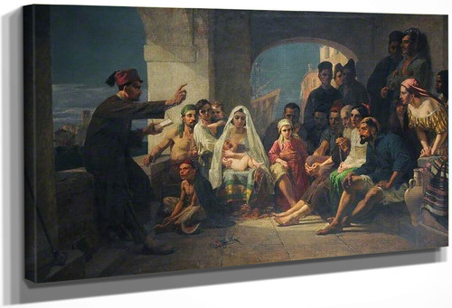 Felice Ballarin Reciting Tasso To The People Of Chioggia By Frederick Goodall