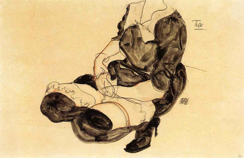 Female Torso, Squatting By Egon Schiele Female Torso, Squatting By Egon Schiele