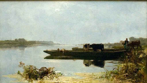 Ferry Boat By Jacob Henricus Maris