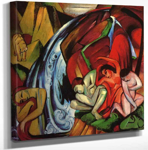 The Waterfall By Franz Marc Art Reproduction