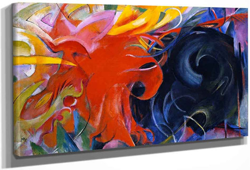 Fighting Forms By Franz Marc By Franz Marc