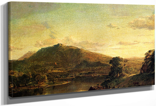 Figures In A New England Landscape By Frederic Edwin Church By Frederic Edwin Church