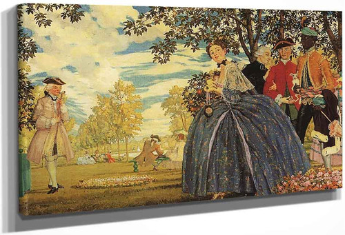 Figures In The Park By Konstantin Somov