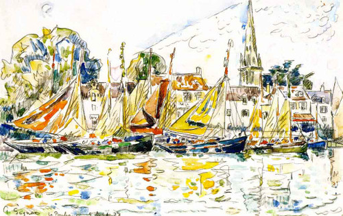 Fishing Boats, Le Pouleguen By Paul Signac