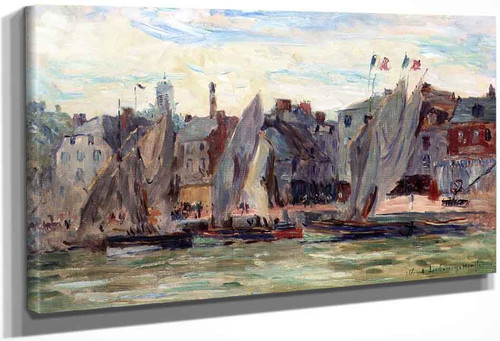 Fishing Boats At Honfleur By Albert Lebourg By Albert Lebourg