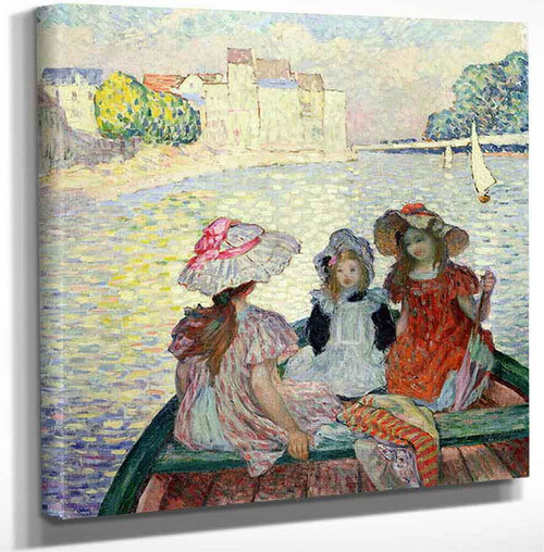 Three Girls In A Boat By Henri Lebasque Art Reproduction