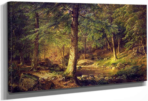 Forest Scene By William Trost Richards By William Trost Richards