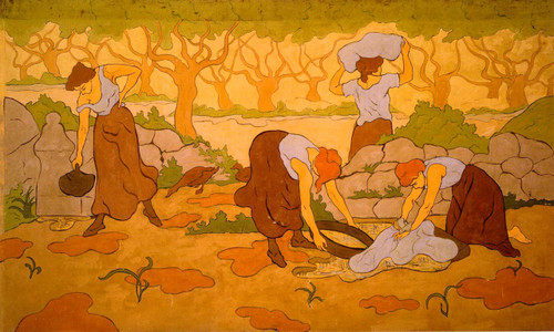 Four Woman At A Fountain By Paul Ranson Four Woman At A Fountain By Paul Ranson