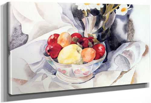 Fruit And Daisies By Charles Demuth By Charles Demuth