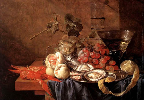 Fruits And Pieces Of Seafood By Jan Davidszoon De Heem By Jan Davidszoon De Heem