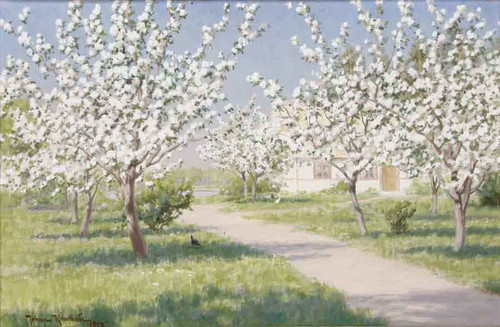 Garden In Spring1 By Johan Krouthen