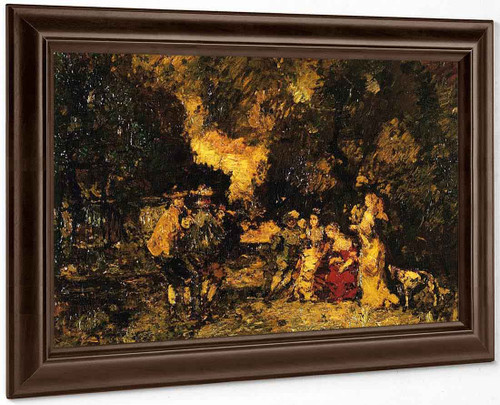 Garden Party By Adolphe Joseph Thomas Monticelli Print or Oil