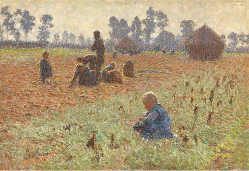 Gathering Corn By Emil Claus