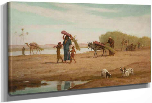 Getting In The Sugar Cane, River Nile By Frederick Goodall