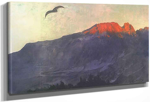 Giewont At Sunset By Leon Jan Wyczolkowski