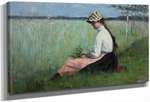 Girl In A Meadow By Elin Kleopatra Danielson Gambogi By Elin Kleopatra Danielson Gambogi