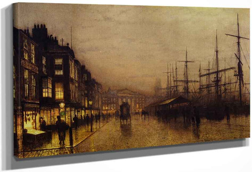 Glasgow Docks By Moonlight By John Atkinson Grimshaw By John Atkinson Grimshaw