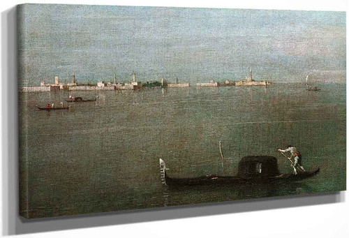 Gondolas On The Lagoon By Francesco Guardi