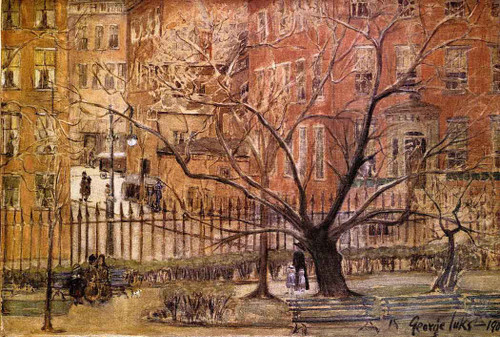 Gramercy Park By George Benjamin Luks
