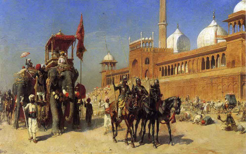 Great Mogul And His Court Returning From The Great Mosque At Delhi, India By Edwin Lord Weeks Great Mogul And His Court Returning From The Great Mosque At Delhi, India By Edwin Lord Weeks