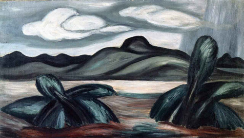 Green Leaves And Rocks By Marsden Hartley