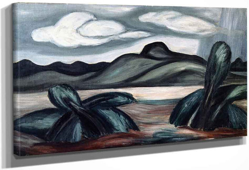 Green Leaves And Rocks By Marsden Hartley
