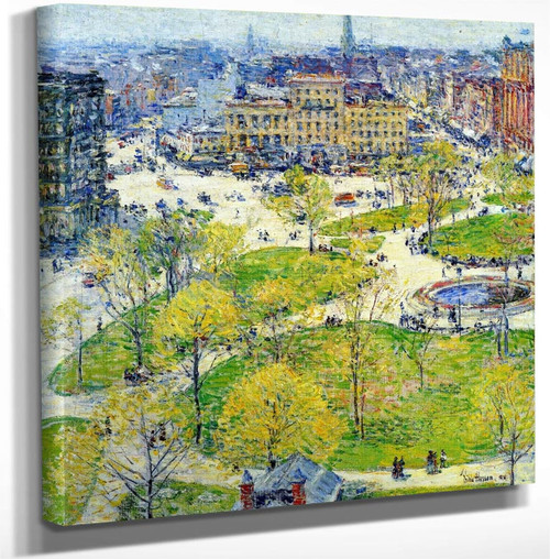 Union Square In Spring By Frederick Childe Hassam Art Reproduction