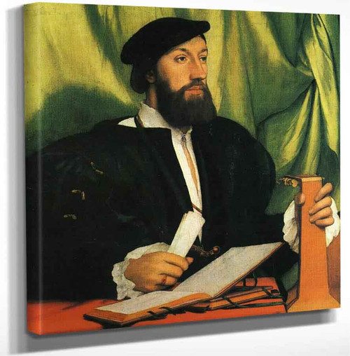 Unknown Gentleman With Music Books And Lute By Hans Holbein The Younger Art Reproduction