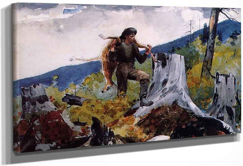 Guide Carrying A Deer By Winslow Homer