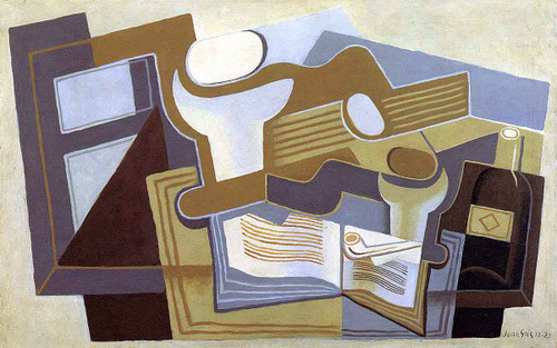 Guitar And Fruit Dish5 By Juan Gris
