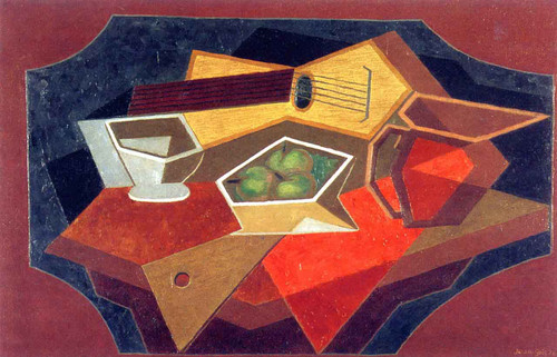 Guitar And Set Square By Juan Gris