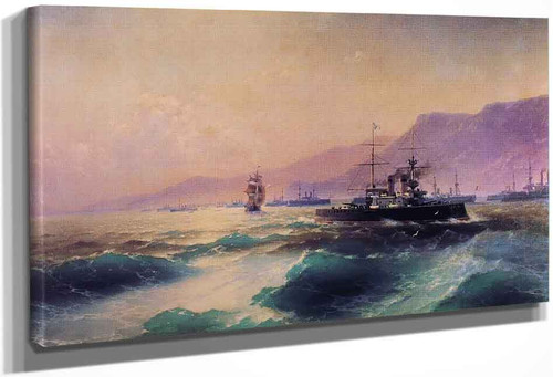 Gunboat Off Crete By Ivan Constantinovich Aivazovsky By Ivan Constantinovich Aivazovsky